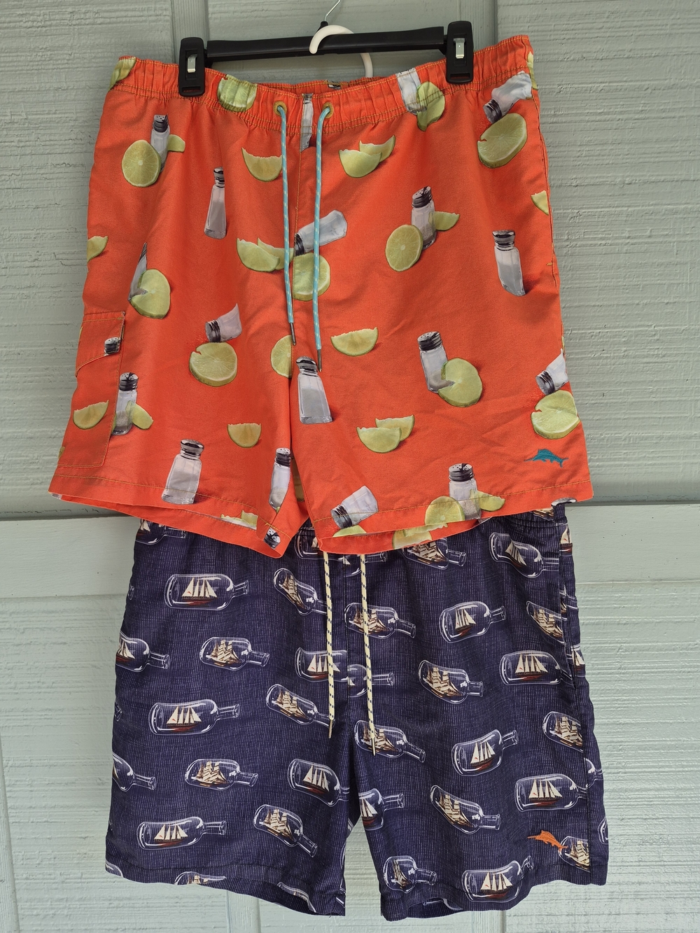 2 Pair Of Mens Tommy Bahama Relax Swim Trunks  Large Resortwear Beach Pool